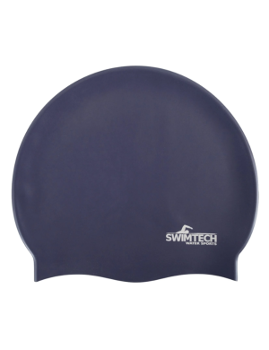 SwimTech Senior Silicone Swim Cap - Navy